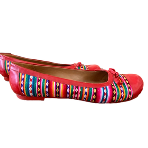 AIDA STENHOLM Handcrafted Red Ballet Flats